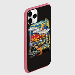 Чехол iPhone 11 Pro матовый Войска ПВО, цвет: 3D-малиновый — фото 2
