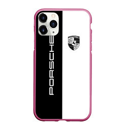 Чехол iPhone 11 Pro матовый Porsche Design, цвет: 3D-малиновый