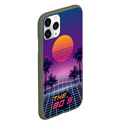 Чехол iPhone 11 Pro матовый The 80s Beach, цвет: 3D-темно-зеленый — фото 2