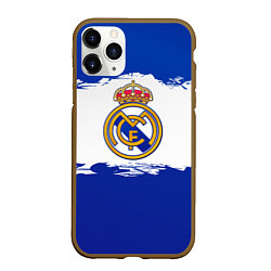 Чехол iPhone 11 Pro матовый Real Madrid FC, цвет: 3D-коричневый