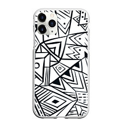 Чехол iPhone 11 Pro матовый Boho Style, цвет: 3D-белый