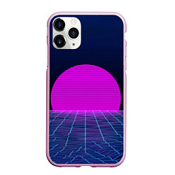 Чехол iPhone 11 Pro матовый Digital Sunrise, цвет: 3D-розовый