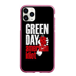 Чехол iPhone 11 Pro матовый Green Day: American Idiot, цвет: 3D-малиновый
