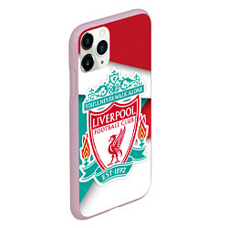 Чехол iPhone 11 Pro матовый FC Liverpool, цвет: 3D-розовый — фото 2