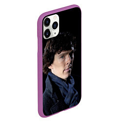 Чехол iPhone 11 Pro матовый Sherlock, цвет: 3D-фиолетовый — фото 2