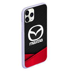 Чехол iPhone 11 Pro матовый Mazda: Grey Carbon, цвет: 3D-светло-сиреневый — фото 2