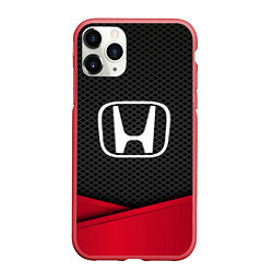 Чехол iPhone 11 Pro матовый Honda: Grey Carbon