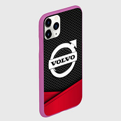Чехол iPhone 11 Pro матовый Volvo: Grey Carbon, цвет: 3D-фиолетовый — фото 2