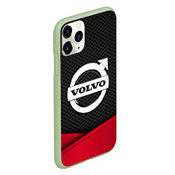 Чехол iPhone 11 Pro матовый Volvo: Grey Carbon, цвет: 3D-салатовый — фото 2