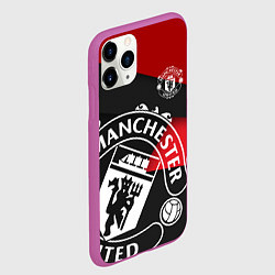 Чехол iPhone 11 Pro матовый FC Man United: Exclusive, цвет: 3D-фиолетовый — фото 2