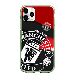 Чехол iPhone 11 Pro матовый FC Man United: Exclusive, цвет: 3D-салатовый