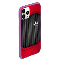 Чехол iPhone 11 Pro матовый Mercedes Benz: Metal Sport, цвет: 3D-фиолетовый — фото 2