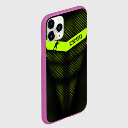 Чехол iPhone 11 Pro матовый CS:GO Carbon Form, цвет: 3D-фиолетовый — фото 2