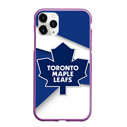 Чехол iPhone 11 Pro матовый Toronto Maple Leafs, цвет: 3D-фиолетовый