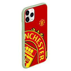 Чехол iPhone 11 Pro матовый FC Man United: Red Exclusive, цвет: 3D-салатовый — фото 2