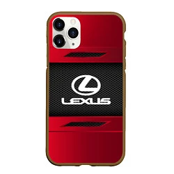 Чехол iPhone 11 Pro матовый Lexus Sport, цвет: 3D-коричневый
