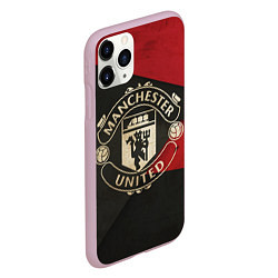 Чехол iPhone 11 Pro матовый FC Man United: Old Style, цвет: 3D-розовый — фото 2