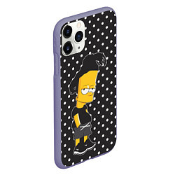 Чехол iPhone 11 Pro матовый Барт с дредами, цвет: 3D-серый — фото 2