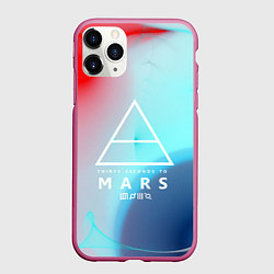 Чехол iPhone 11 Pro матовый 30 STM: Light Neon, цвет: 3D-малиновый