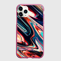 Чехол iPhone 11 Pro матовый Разноцветные краски