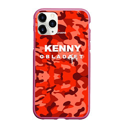 Чехол iPhone 11 Pro матовый Kenny: Obladaet Camo, цвет: 3D-малиновый