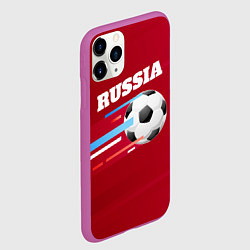 Чехол iPhone 11 Pro матовый Russia Football, цвет: 3D-фиолетовый — фото 2