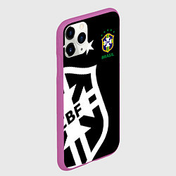 Чехол iPhone 11 Pro матовый Brazil Team: Exclusive, цвет: 3D-фиолетовый — фото 2
