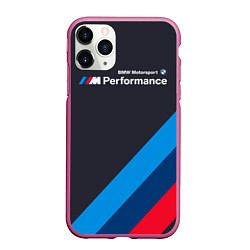 Чехол iPhone 11 Pro матовый BMW M Performance, цвет: 3D-малиновый