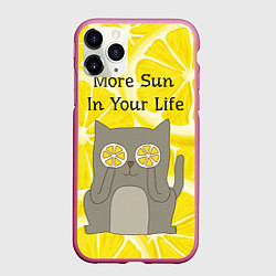 Чехол iPhone 11 Pro матовый More Sun In Your Life, цвет: 3D-малиновый