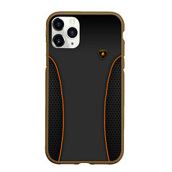 Чехол iPhone 11 Pro матовый Lamborghini Style, цвет: 3D-коричневый
