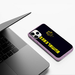 Чехол iPhone 11 Pro матовый Bumblebee Style, цвет: 3D-сиреневый — фото 2