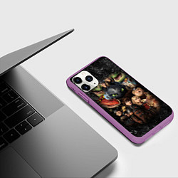 Чехол iPhone 11 Pro матовый How to Train Your Dragon, цвет: 3D-фиолетовый — фото 2