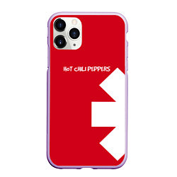 Чехол iPhone 11 Pro матовый RHCP: Red Style, цвет: 3D-сиреневый