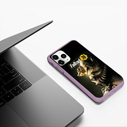 Чехол iPhone 11 Pro матовый FALLOUT 76, цвет: 3D-сиреневый — фото 2