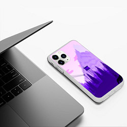 Чехол iPhone 11 Pro матовый Firewatch: Violet Wood, цвет: 3D-белый — фото 2