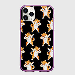 Чехол iPhone 11 Pro матовый Foxes Dab, цвет: 3D-фиолетовый