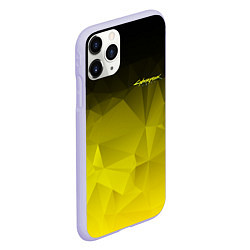 Чехол iPhone 11 Pro матовый Cyberpunk 2077: Yellow Poly, цвет: 3D-светло-сиреневый — фото 2