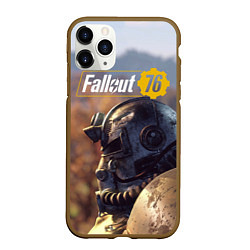 Чехол iPhone 11 Pro матовый Fallout 76, цвет: 3D-коричневый
