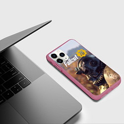 Чехол iPhone 11 Pro матовый Fallout 76, цвет: 3D-малиновый — фото 2