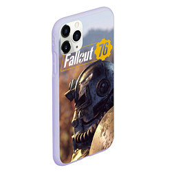 Чехол iPhone 11 Pro матовый Fallout 76, цвет: 3D-светло-сиреневый — фото 2