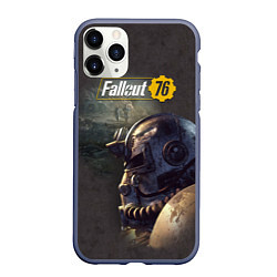 Чехол iPhone 11 Pro матовый Fallout 76, цвет: 3D-серый