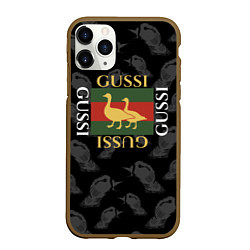 Чехол iPhone 11 Pro матовый GUSSI Style, цвет: 3D-коричневый