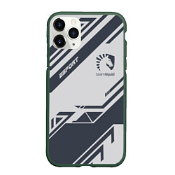 Чехол iPhone 11 Pro матовый Team Liquid: Grey E-Sport, цвет: 3D-темно-зеленый