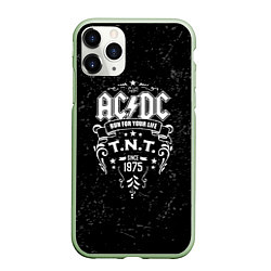 Чехол iPhone 11 Pro матовый AC/DC: Run For Your Life, цвет: 3D-салатовый