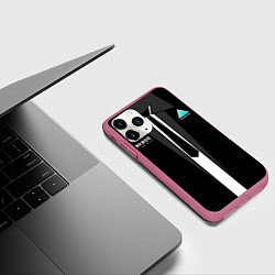 Чехол iPhone 11 Pro матовый RK800 Android Black, цвет: 3D-малиновый — фото 2