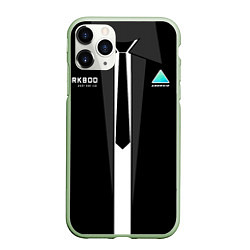 Чехол iPhone 11 Pro матовый RK800 Android Black, цвет: 3D-салатовый