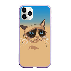 Чехол iPhone 11 Pro матовый Grumpy cat