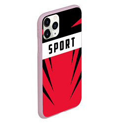 Чехол iPhone 11 Pro матовый Sport: Red Style, цвет: 3D-розовый — фото 2