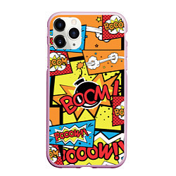 Чехол iPhone 11 Pro матовый Boom Pop Art, цвет: 3D-розовый