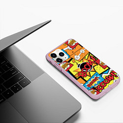 Чехол iPhone 11 Pro матовый Boom Pop Art, цвет: 3D-розовый — фото 2